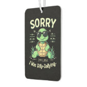 Grappig Sorry dat ik laat schildpad met retro esth Luchtverfrisser (Links)