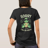 Grappig Sorry dat ik laat schildpad met retro esth T-shirt (Achterkant)