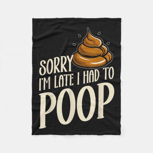 Grappig Sorry Dat Ik Te Laat Ben Ik Moest Op Grapp Fleece Deken (Voorkant)