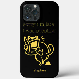Grappig Sorry dat ik te laat ben, ik was aan het p Case-Mate iPhone Case