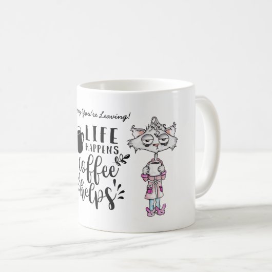 GRAPPIG Sorry dat je collega-baas verlaat Koffiemok (Voorkant rechts)