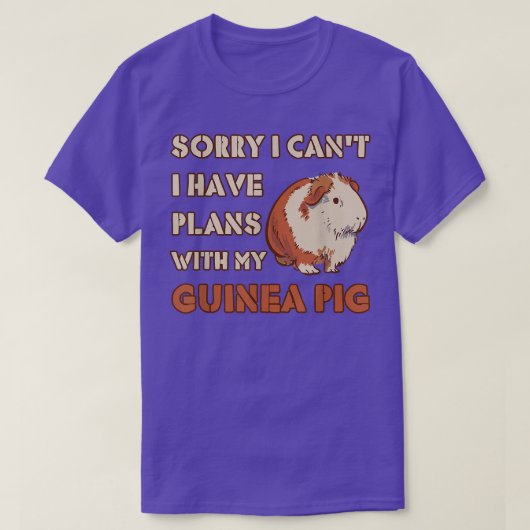 Grappig Sorry, ik heb plannen met mijn cavia-ontwe T-shirt (Design voorkant)