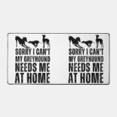 Grappig Sorry Kan Niet Mijn Greyhound Heeft Me Thu Bureaumat (Voorkant)
