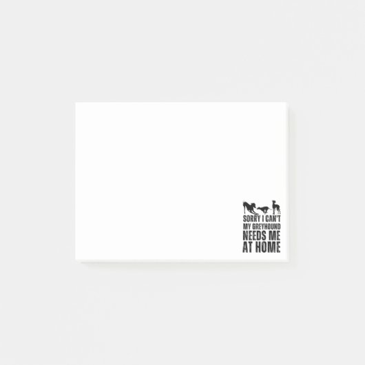 Grappig Sorry Kan Niet Mijn Greyhound Heeft Me Thu Post-it® Notes (Voorkant)