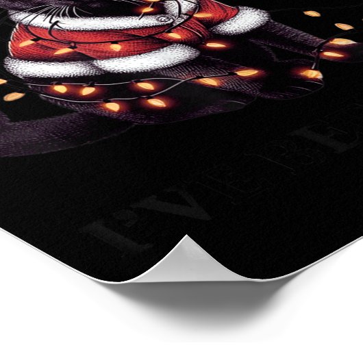 Grappig Sorry Kerstman, ik ben een wilde zwarte ka Poster (Hoek)