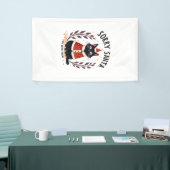 Grappig Sorry Santa Ik Ben Wild Zwart Kat Christ Spandoek (Beurs)