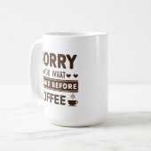 Grappig sorry voor wat ik eerder zei koffiemok (Voorkant links)