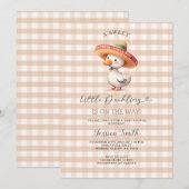 Grappig Spaans Goose Gingham Baby shower Kaart (Voorkant / Achterkant)