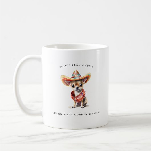 Grappig Spaans leren | Mexicaanse Chihuahua Koffiemok (Links)