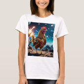Grappig Space Chicken Sci-Fi Adventure T-shirt (Voorkant)