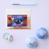 grappig sparen de foto van het datumnieuws flyer (Enkel)