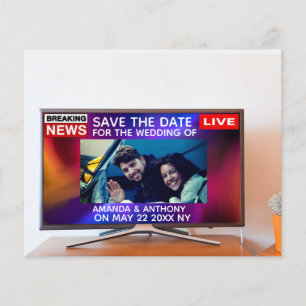 grappig sparen de foto van het datumnieuws flyer