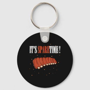 Grappig Sparetime Grillen Vlees Roken BBQ Sparerib Sleutelhanger