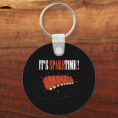 Grappig Sparetime Grillen Vlees Roken BBQ Sparerib Sleutelhanger (Voorkant)