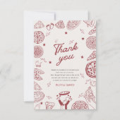 Grappig speciaal bezorging pizza baby shower bedankkaart (Voorkant)