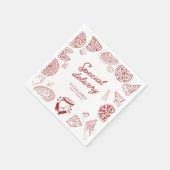 Grappig speciaal bezorging pizza baby shower servet (Hoek)