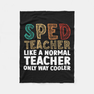 Grappig Speciaal Onderwijs Ontwerp voor Mannen Vro Fleece Deken