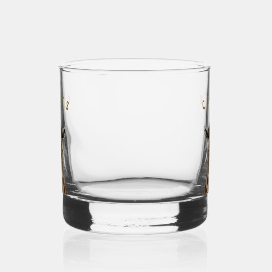 Grappig speelse Giraffe juicht aangepaste tekst Whisky Glas (Links)