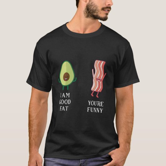 Grappig spek avocado goed vet ontwerp t-shirt (Voorkant)