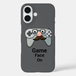 Grappig Spel Controller Gezicht Gamer Mustache Car iPhone 16 Hoesje