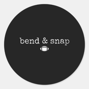 Grappig spel dag touchdown seizoen Schattig buigen Ronde Sticker