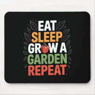 Grappig spel Eten Slapen Tuin Groeien Herhalen Gam Muismat