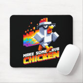 Grappig spel humor meme maak wat kip pixel kunst  muismat (Met muis)