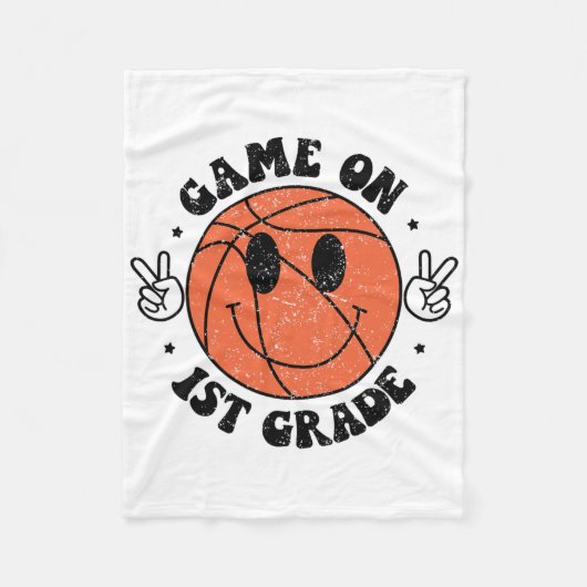 Grappig spel op 1e klas schets eerste schooldag fleece deken (Voorkant)