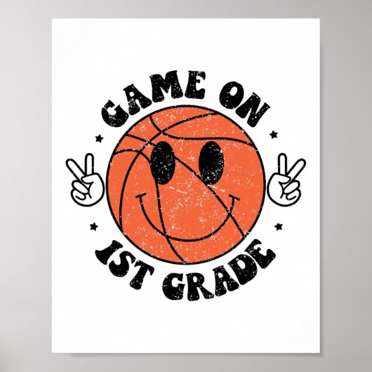 Grappig spel op 1e klas schets eerste schooldag poster (Voorkant)