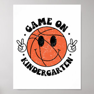 Grappig spel op kleuterschool schets eerste dag va poster
