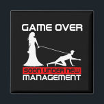Grappig Spel Over Bruid Gift Bachelorette Wedding  Magneet<br><div class="desc">Grappig Spel Over Bruid Gift Bachelorette Trouwen Net Getrouwd</div>