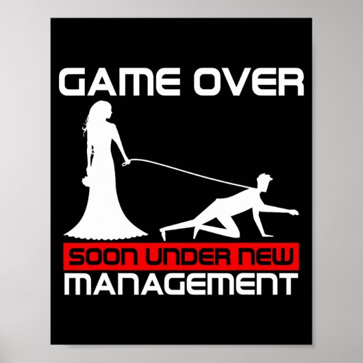 Grappig Spel Over Bruid Gift Bachelorette Wedding Poster (Voorkant)