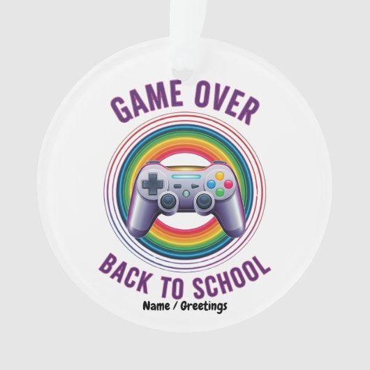 Grappig Spel Over Controller Docent Kinder Level U Ornament (voorkant)