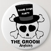 Grappig spel over de schedel ronde button 6,0 cm (Voorkant)