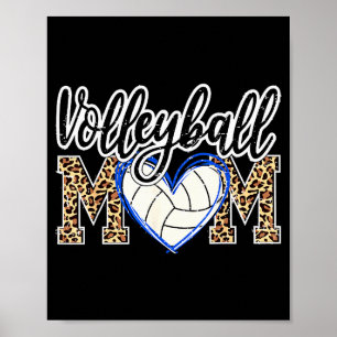 Grappig spel vrouwen volleybal luipaard bal moeder poster