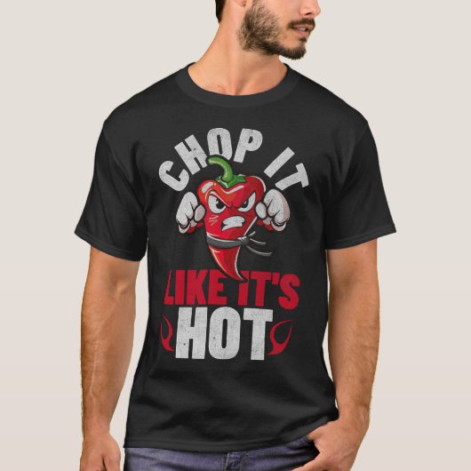 Grappig Spicy Chili Karate Ontwerp Chili Pepper Hu T-shirt (Voorkant)