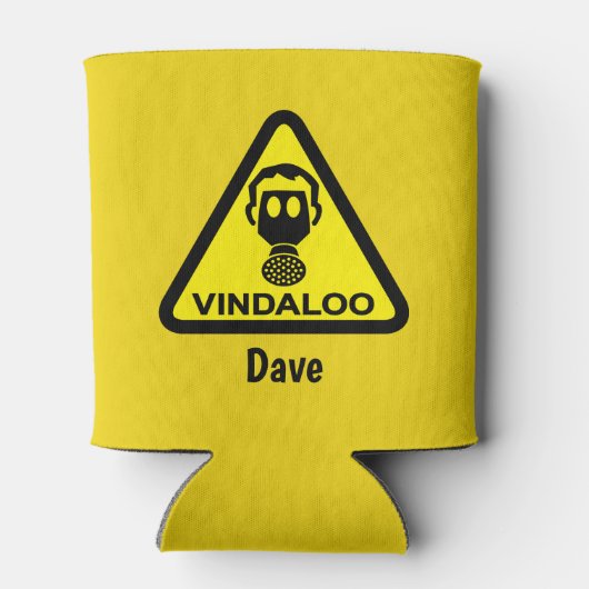 Grappig Spicy Food Vindaloo Gas Mask Joke Blikjeskoeler (Achterkant)