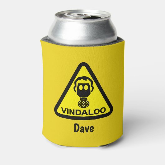 Grappig Spicy Food Vindaloo Gas Mask Joke Blikjeskoeler (Blikje Achterkant)