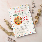 Grappig Spicy Slice Pizza BBQ Foto Eerste Verjaard Kaart