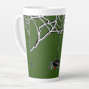 Grappig Spiders Cartoon Cust. Green Latte Mok