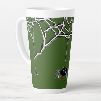 Grappig Spiders Cartoon Cust. Green Latte Mok