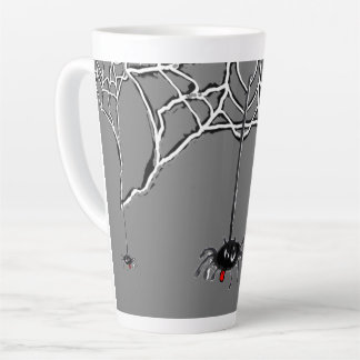 Grappig Spiders Cartoon Cust. Grijze latte Mok