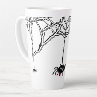 Grappig Spiders Cartoon Cust. Witte latte Mok