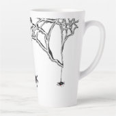 Grappig Spiders Cartoon Cust. Witte latte Mok (Rechts)