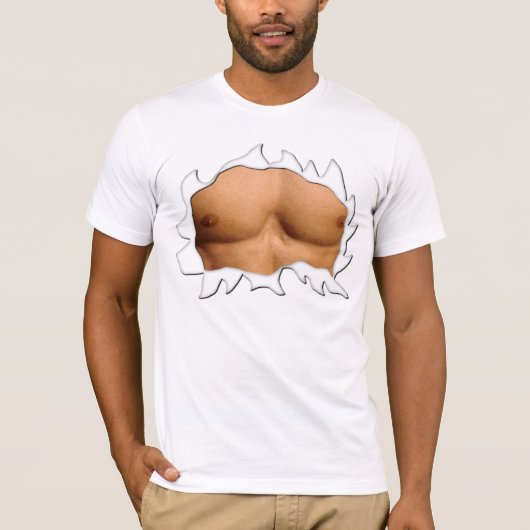 Grappig Spier Shirt Doorzichtig Gescheurd Gescheur (Voorkant)