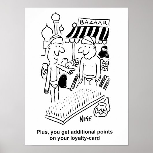 Grappig Spijkerbed Indiase Bazaar Marktplaats Poster (Voorkant)