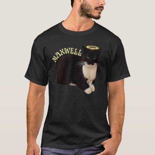 Grappig Spinning Cat Maxwell De Tuxedo Cat meme T-shirt (Voorkant)