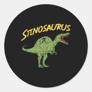 Grappig Spinosaurus Pi-dag T-shirt Wiskunde Dinosa Ronde Sticker