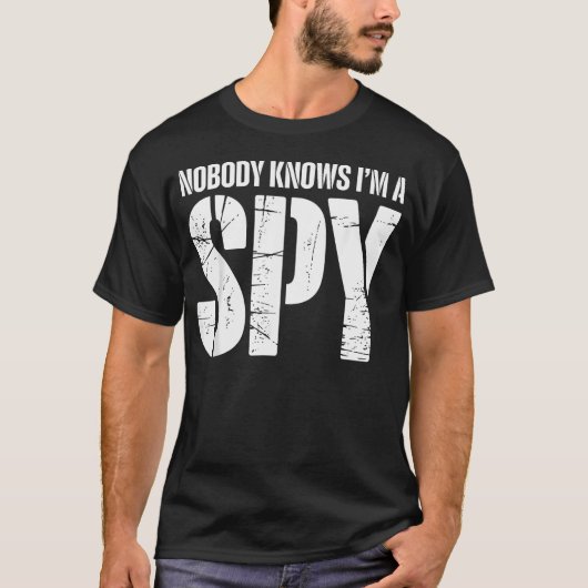 Grappig Spionnengeheim T-shirt (Voorkant)