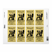 Grappig Spirited Stout Bierlabel Etiket (Full Sheet)